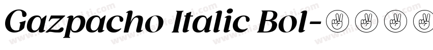 Gazpacho Italic Bol字体转换